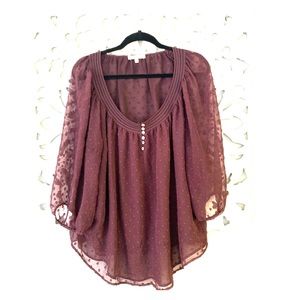 Daniel Rann eggplant blouse